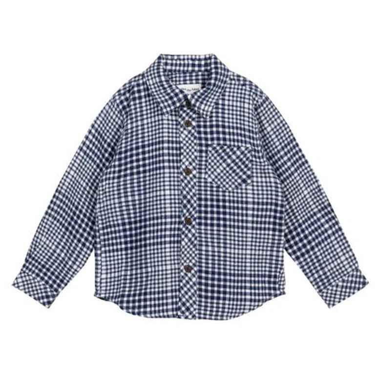 Gingham Check Brushed Flannel Shirt