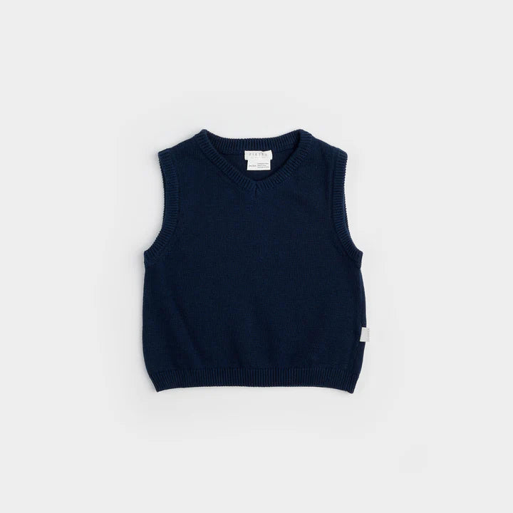 Knit Blue Sweater Vest