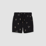 Toucan Print on Black Shorts