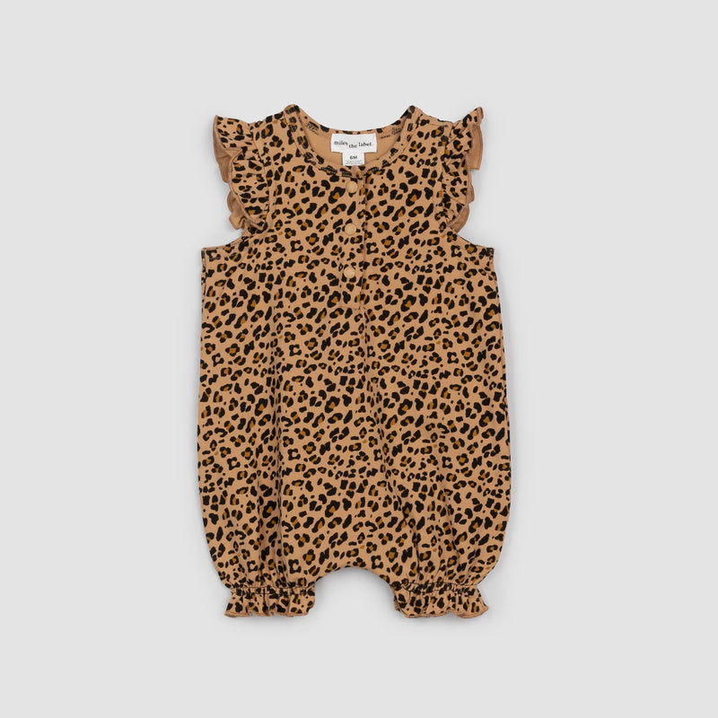 Leopard Print on Baby Girls' Romper