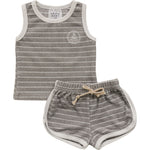 Sail Boat Stripe Terry Cloth Short Set *Online Exclusive*