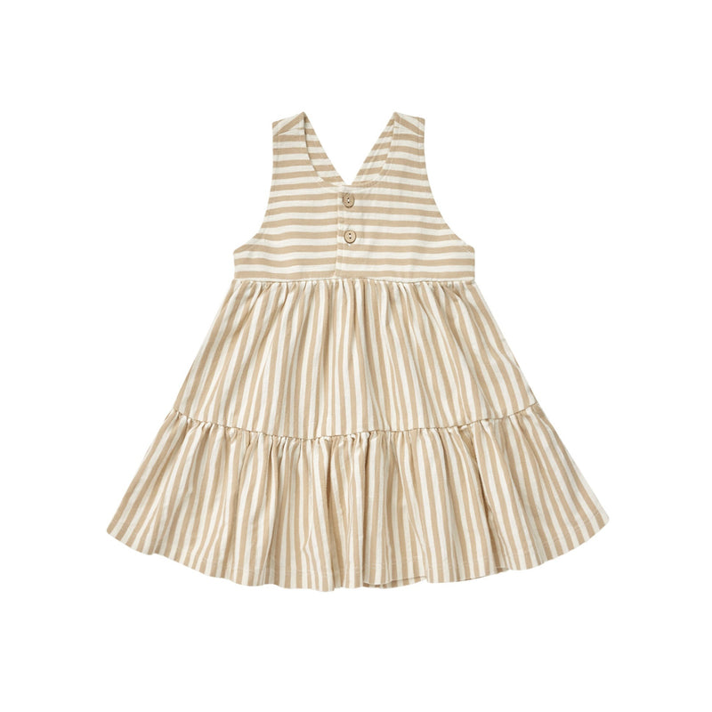Ruby Swing Dress | Sand Stripe