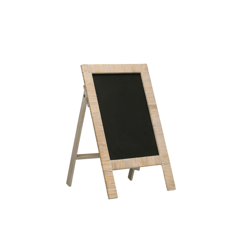 Wrapped Rattan and Wood Chalkboard Easel